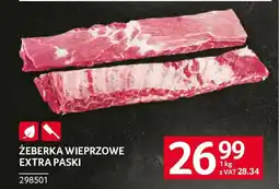 Selgros Żeberka wieprzowe extra paski oferta