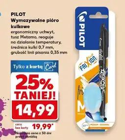 Kaufland Pióro kulkowe wymazywalne czarne Pilot Frixion oferta