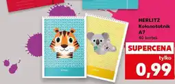 Kaufland Kołonotatnik a7/40 kartek Herlitz oferta