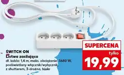 Kaufland Listwa zasilająca 3 gniazda 1.4 m biała Switch On oferta