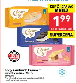 Lewiatan Lody sandwich Cream it czekoladowy oferta