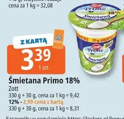E.Leclerc Śmietana Primo 18% Zott oferta