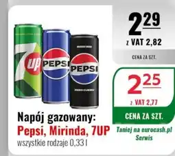 Eurocash Napój gazowany: Pepsi, Mirinda, 7UP oferta