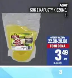 TomiMarkt Sok z kapusty kiszonej Agat oferta