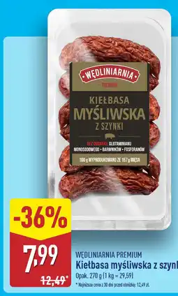 ALDI Kiełbasa myśliwska z szynki Wędzliniarnia Premium oferta