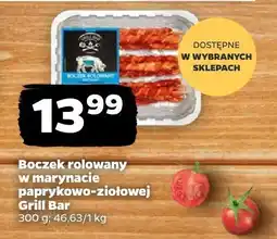 Netto Boczek rolowany w marynacie paprykowej-ziołowej Grill Bar oferta