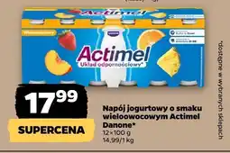 Netto Napój jogurtowy o smaku wieloowocowym Actimel Danone oferta