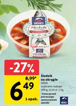 Intermarche Śledź na okrągło SEKO oferta
