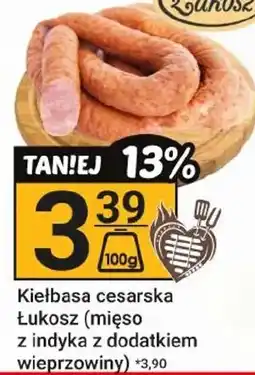 Hitpol Kiełbasa cesarska Łukosz (mięso z indyka z dodatkiem wieprzowiny) oferta