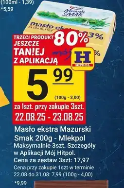 Hitpol Masło ekstra mazurskie Mlekpol oferta