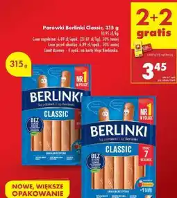 Biedronka Parówki Berlinki Classic, 315 g oferta
