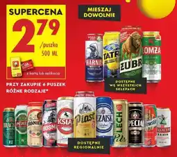 Biedronka Różne rodzaje piwa oferta