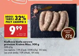 Biedronka Kielbasa biała surowa premium Kraina Mięs 500 g oferta