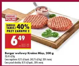 Biedronka Burger wołowy Kraina Mięs 200 g oferta