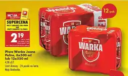 Biedronka Piwo Warka Jasne Pełne, 6x500 ml lub 12x550 ml oferta