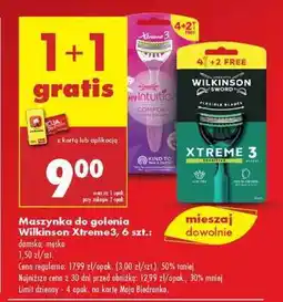Biedronka Maszynka do golenia Wilkinson Xtreme3, 6 szt oferta