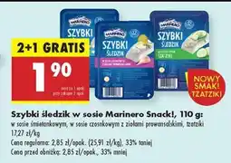 Biedronka Szybki śledzik w sosie Marinero Snack, 110 g oferta