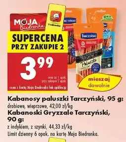 Biedronka Kabanosy paluszki Tarczyński, 95 g oferta