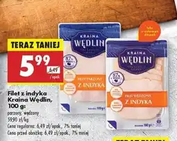 Biedronka Filet z indyka Kraina Wędlin , 100 g oferta