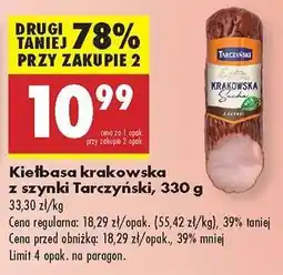 Biedronka Kiełbasa krakowska z szynki Tarczyński 330 g oferta