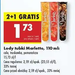 Biedronka Lody tubki Marletto, 110 ml oferta