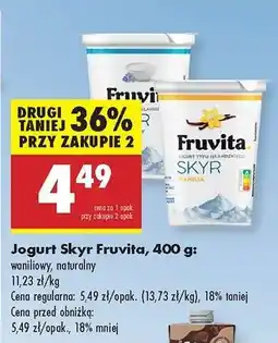 Biedronka Jogurt Skyr Fruvita, 400 g oferta
