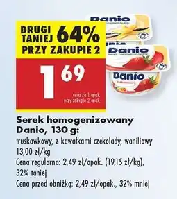 Biedronka SEREK HOMOGENIZOWANY DANIO 130 G oferta