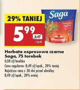 Biedronka Herbata ekspresowa czarna Saga, 75 torebek oferta