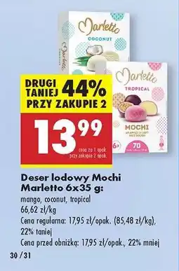 Biedronka Deser lodowy Mochi Marletto 6x35 g oferta