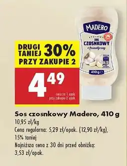 Biedronka Sos czosnkowy Madero , 410 g oferta