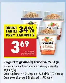 Biedronka Jogurt z granola Fruvita , 230 g oferta