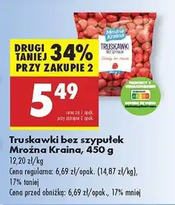 Biedronka Truskawki bez szypułek Mrożna Kraina 450 g oferta