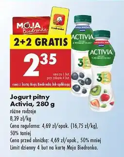 Biedronka Jogurt pitny Activia , 280 g oferta