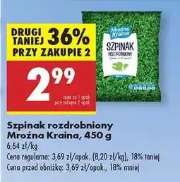 Biedronka Szpinak rozdrobniony Mroźna Kraina 450 g oferta