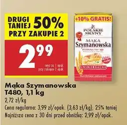 Biedronka Mąka Szymanowska T480, 1,1 kg oferta