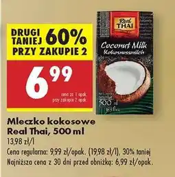Biedronka Mleczko kokosowe Real Thai, 500 ml oferta