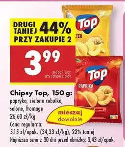 Biedronka Chipsy Top, 150 g oferta