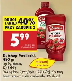 Biedronka Ketchup Pudliszki, 480 g oferta