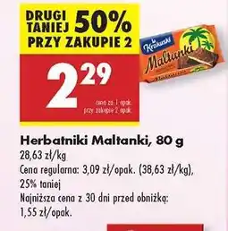 Biedronka Herbatniki Maltanki 80 g oferta
