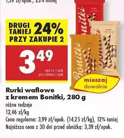 Biedronka Rurki waflowe z kremem Bonitki, 280 g oferta