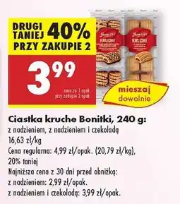 Biedronka Ciastka kruche Bonitki, 240 g oferta