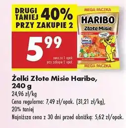 Biedronka Żelki Złote Misie Haribo 240 g oferta