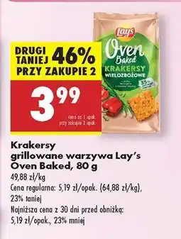 Biedronka Krakersy grillowane warzywa Lay’s Oven Baked, 80 g oferta
