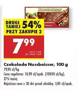 Biedronka CZEKOLADA NUSSBEISSER 100 G oferta