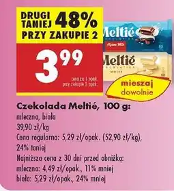 Biedronka Czekolada Meltie, 100 g oferta