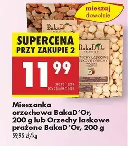 Biedronka Mieszanka orzechowa BakaD’Or, 200 g lub Orzechy laskowe prażone BakaD’Or, 200 g oferta