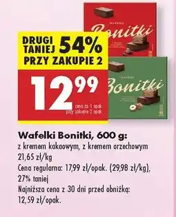 Biedronka Wafelki Bonitki, 600 g oferta