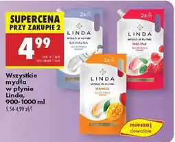 Biedronka Wszystkie mydła w płynie Linda, 900-1000 ml oferta