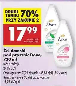 Biedronka Żel damski pod prysznic Dove, 720 ml oferta