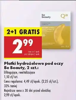 Biedronka Płatki hydrożelowe pod oczy Be Beauty, 2 szt oferta